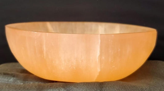 Peach Selenite Offering Bowl 